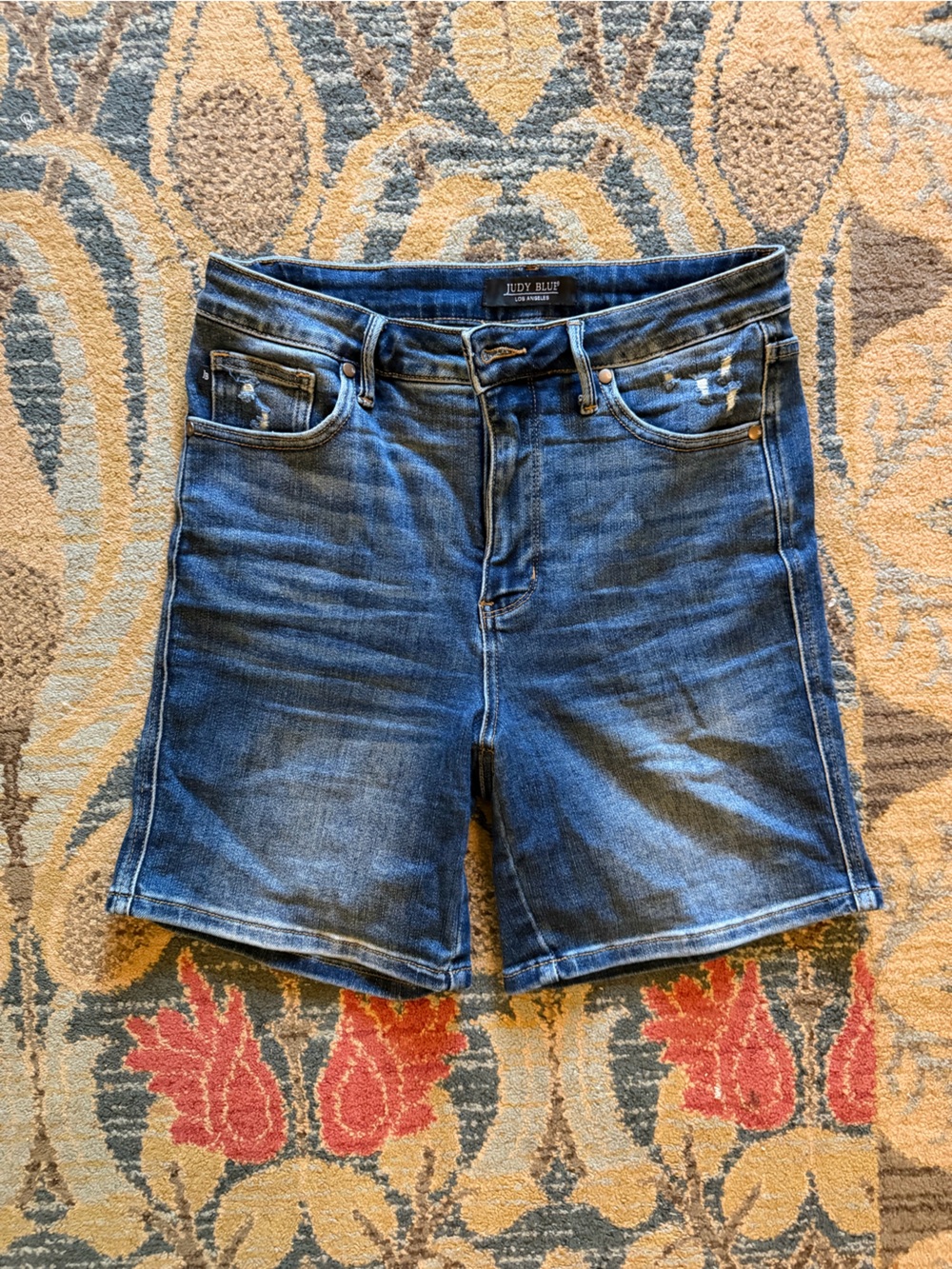 Judy Blue Dark Blue High-Rise Denim Bermuda Shorts